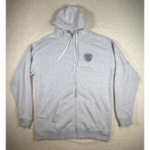 Mac of Texas Classic Surf Wear Zip‎ Up Hoodie Sweatshirt Grey XL